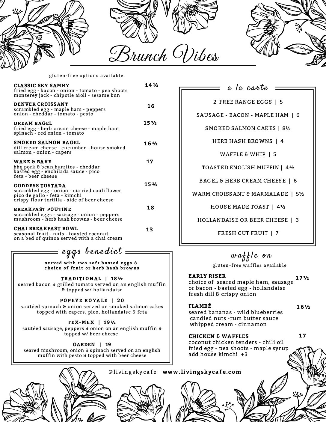 Menu – Living Sky Café