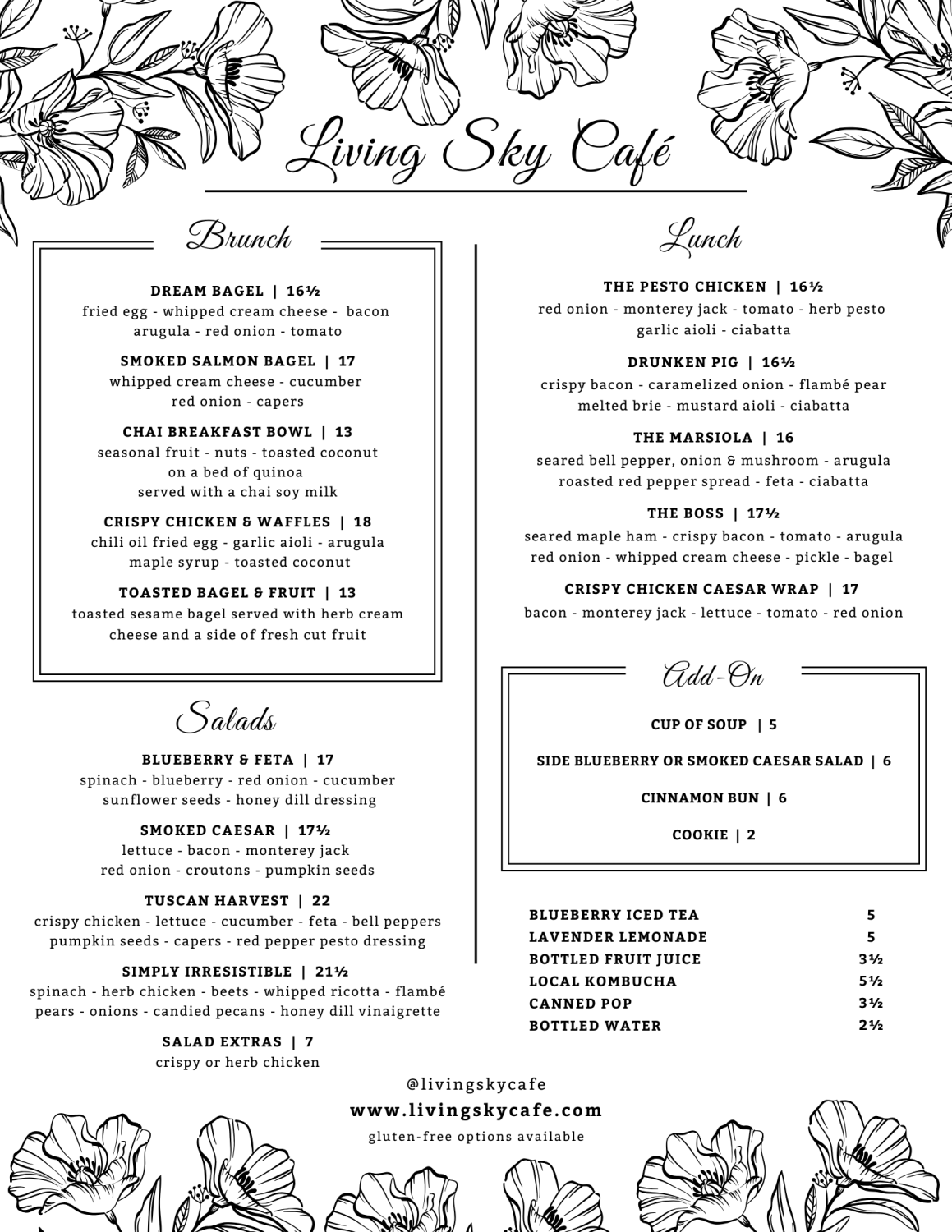 small group ordering menu